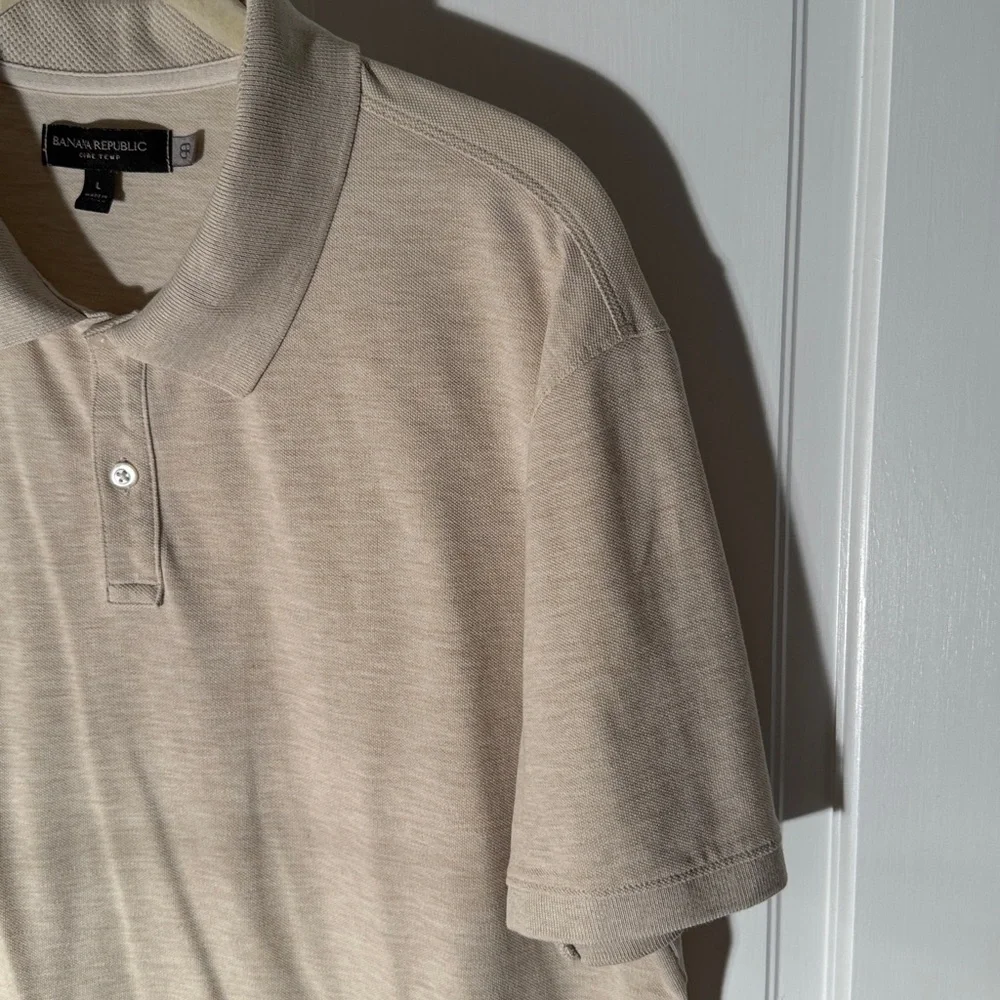 Banana Republic Men’s Pique Polo Shirt Wheat Color